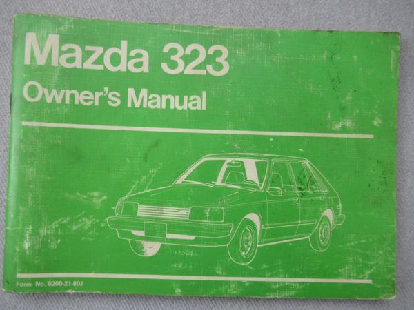Owner’s Manual for Mazda 323 from 1980’s