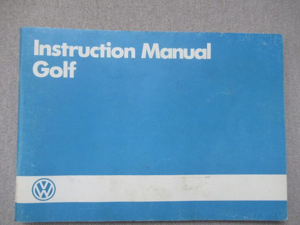 Owner’s Manual for VW Golf from the 1980’s
