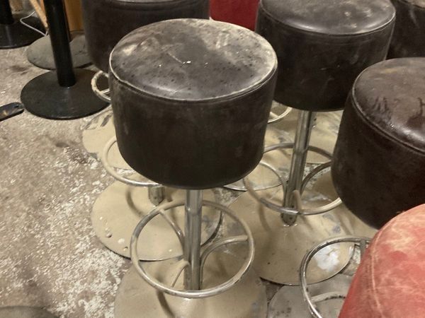 Round leatherette bar stools @ CJM