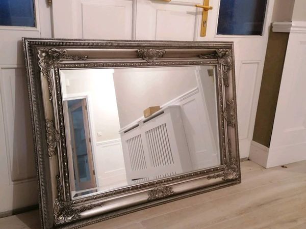 Silver wall mirror