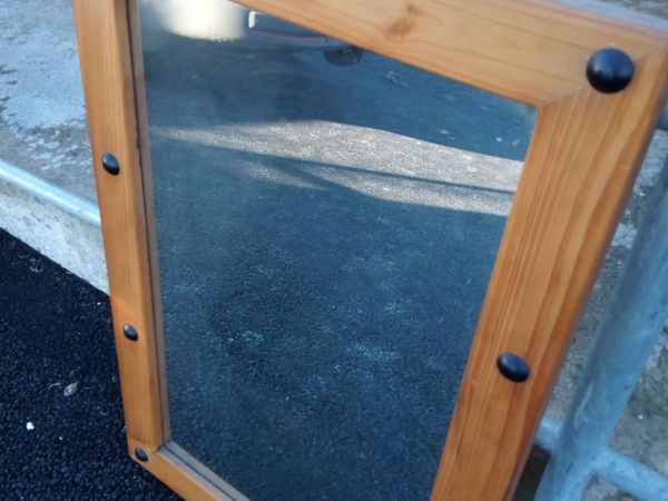 Solid wood framed mirror