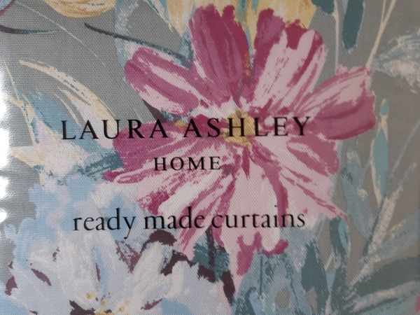 Laura Ashley curtains- Cosmos grey green-:88" w x 90" L - BRAND NEW