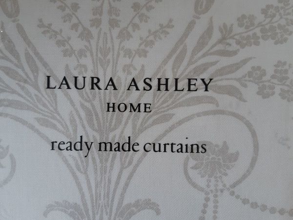 Laura Ashley curtains- Josette Dark Linen- 88"w x 72" L - BRAND NEW