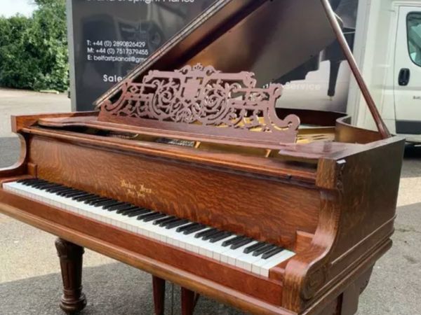 Decker Bros 6ft Oak Cased Grand Piano|Belfast Pianos 🎹 | Free delivery 🚚 ||