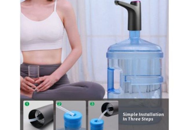 Water Bottle Pump Rechargeable USB Drinking Water Switch, Home Kitchen