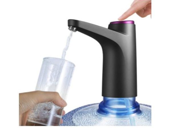 Water Bottle Pump Rechargeable USB Drinking Water Switch, Home Kitchen