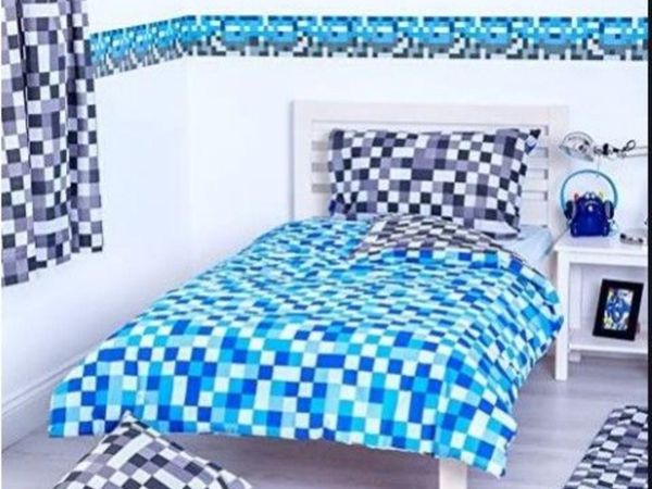 minecraft bed linen and beanbag