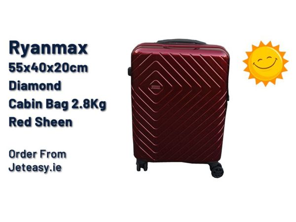 Ryanmax & Aer Lingus 55x40x20cm Diamond Cabin Bag 2.8Kg Red Sheen