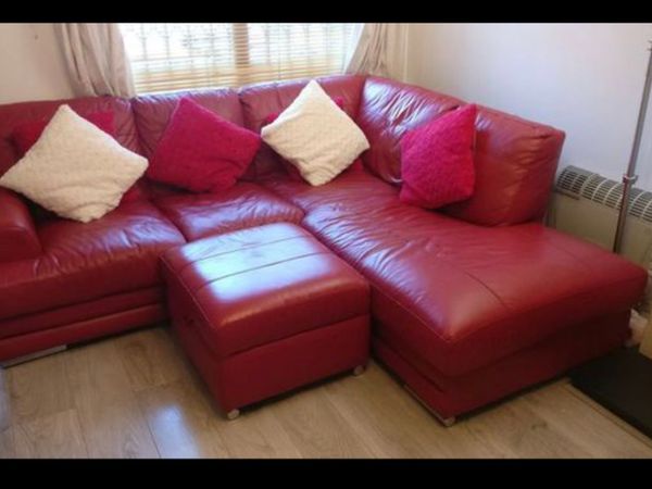 Sofa (corner chaise style) Real leather DFS
