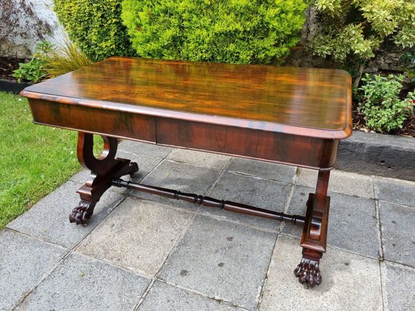 Victorian Rosewood Library Table- Circa 1840