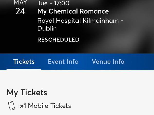 My Chemical Romance ticket