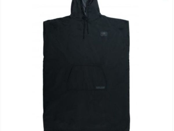 Ocean and Earth Perfect Storm Hooded Waterproof Poncho Black