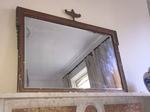 Antique Over-mantle Mirror-Gilt