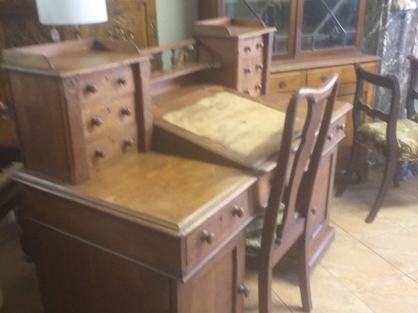 antique oak writing desk