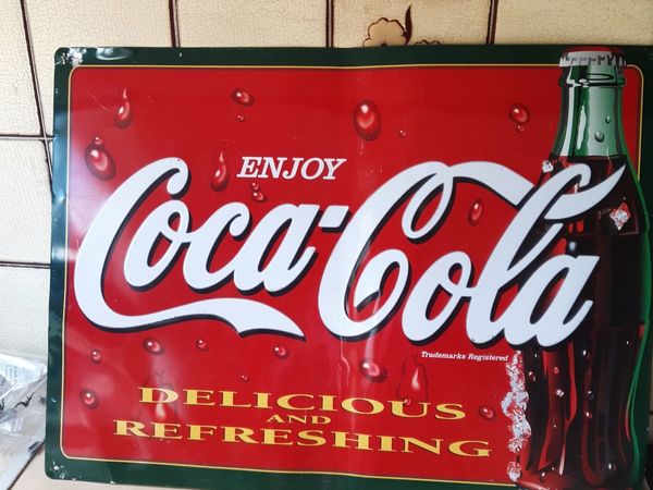 Coca cola advertising sign