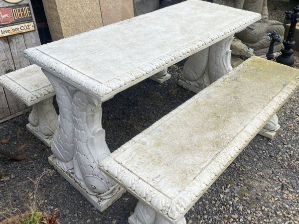 Marble Table and Benches