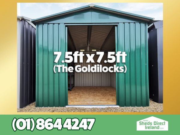 The Goldilocks 7.5ft x 7.5ft Steel Garden Shed