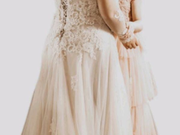 Wedding dress + bridesmaids