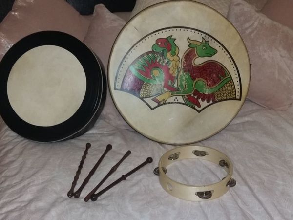 Bodhran ×2, tippers & tambourine