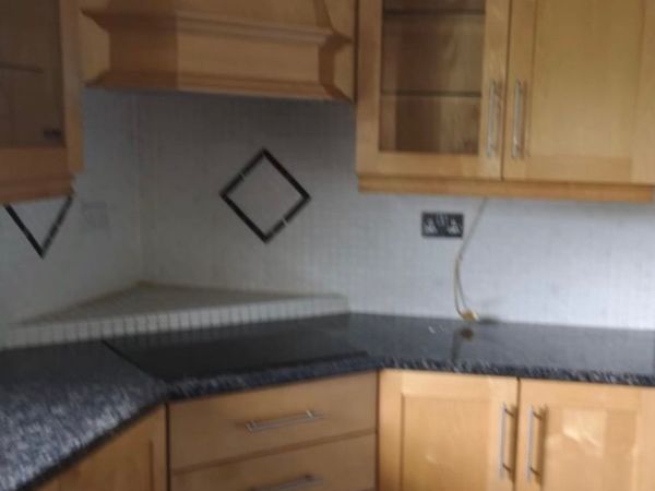 Solid maple kitchen with granite tops for sale