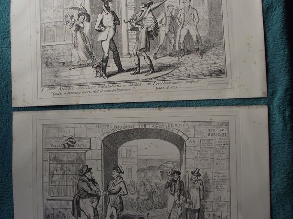 2 X Plates from Cruikshankiana published by Frederick Bentley London 1875