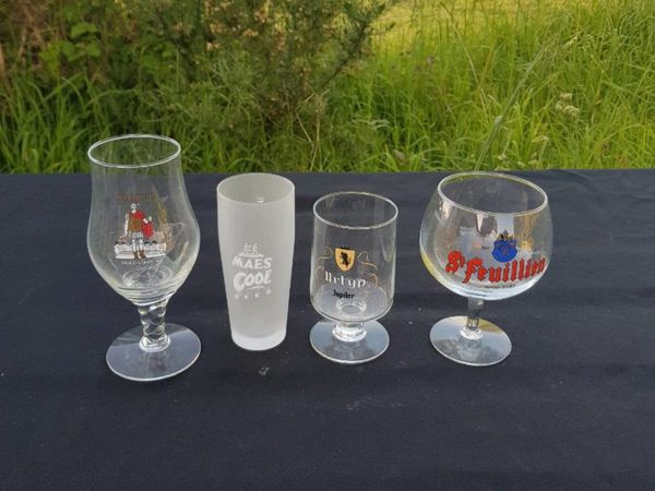 By post only 4 belgian beer glasses