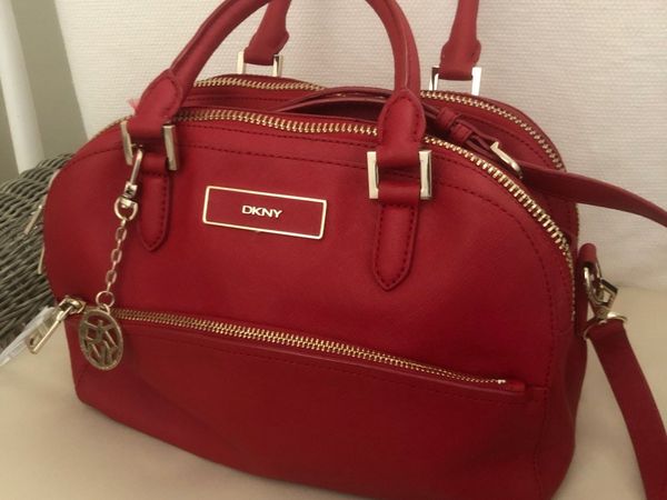 Dkny leather red bag genuine