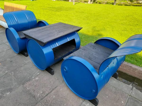 Upcycled barrel seat