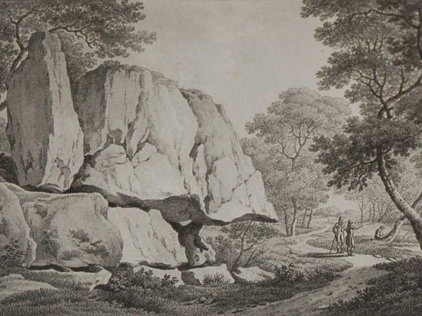 1817 Aquatint Vue d’un Rocher de Granit