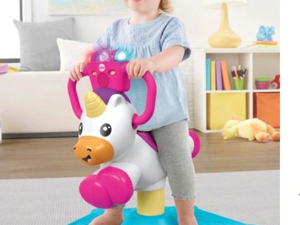 Fisher-Price Bounce and Spin Unicorn Ride On