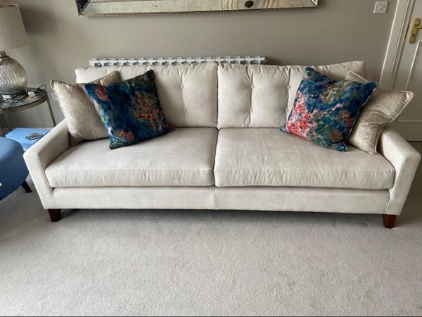 Like new 2 seater suede beige sofa
