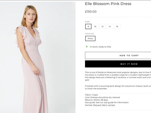 Blush Pink Bridesmaid Dress