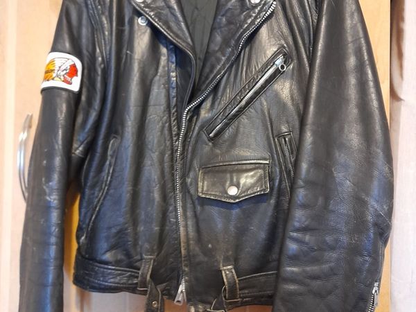Vintage '50s motorcycle leather jacket size 42 (M)