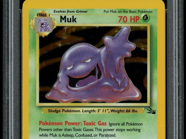 Pokemon card Muk Holo Psa 9 Fossil