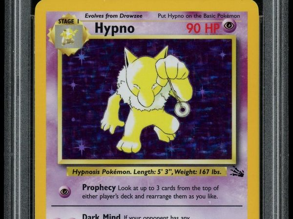 Pokemon Card Hypno Holo Psa 9 Fossil