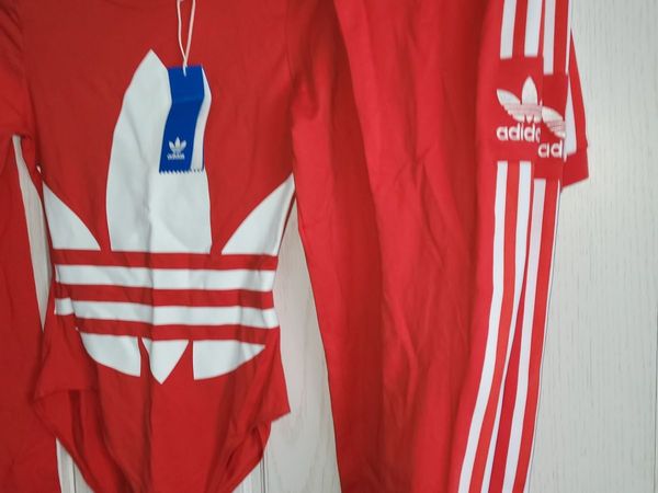 Sports wear adidas logo body suit and track bottom