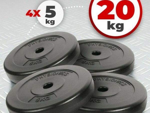 4 X 5KG GYM WEIGHT PLATES - GREAT PRICE - FREE DELIVERY
