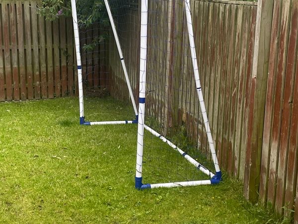 Goal posts and net