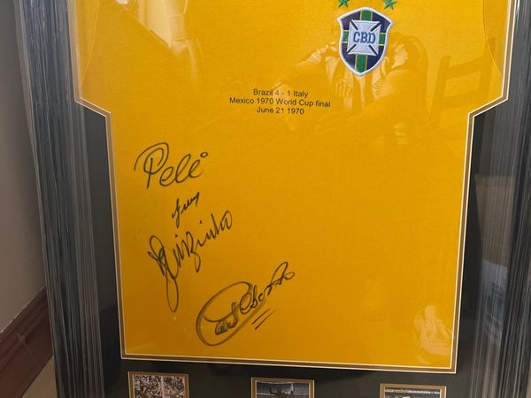 Signed Brazil Jersey from 1970 World Cup Final