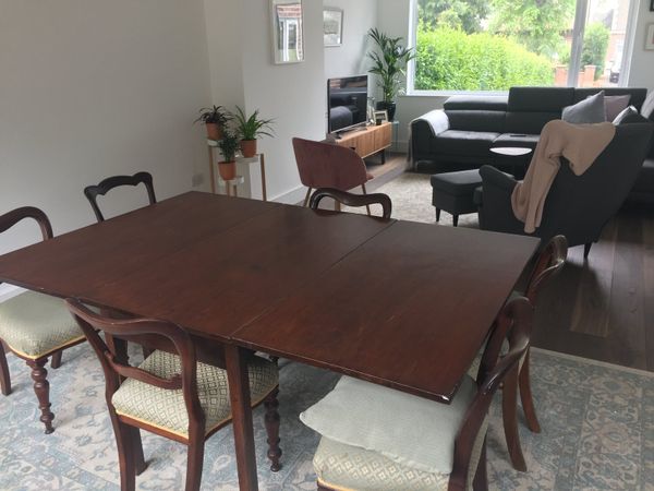 Antique dining table and chairs