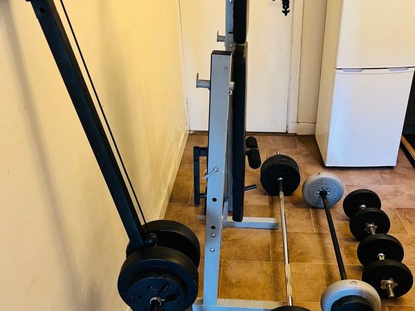 70kg weights weight bench barbells dumbbells ⬇️
