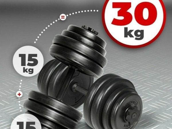 30KG GYM DUMBBELLS - GREAT PRICE - FREE DELIVERY