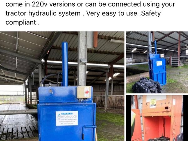 Farm plastic balers compactors recycling