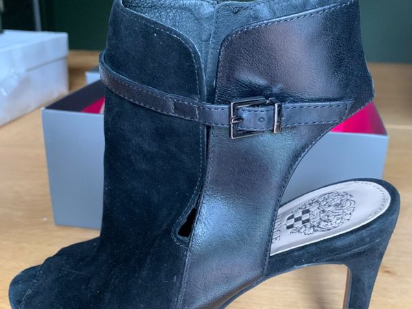 Italian brand, Suede/leather open toe ladies heels