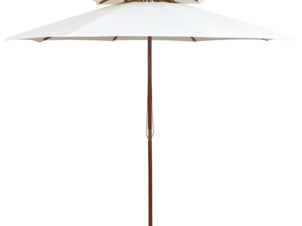 Garden Parasol 270x270 cm Wooden Pole - FREE NATIONWIDE DELIVERY