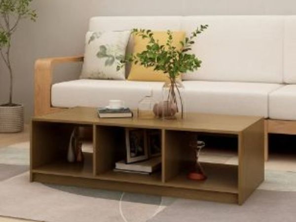 New*LCD Coffee Table Honey Brown 110x50x34 cm Solid Pinewood