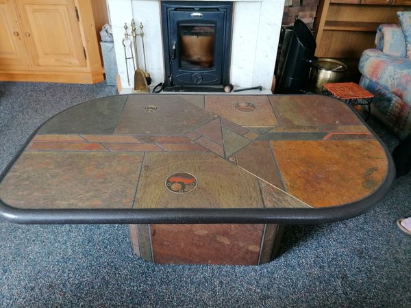 Table of natural stone coffee table, unique shape