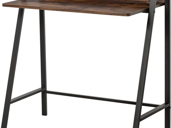 Sale ‼️ New HOMCOM Writing Desk Computer Table Home Office PC Laptop Workstation Storage Shelf Color Rustic Brow RRP € 70.00 with Great Discount now only ✂️ € 35.00