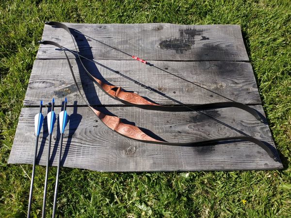 Archery Bow, 38" Recurve, 6-10yrs child, (15 lbs) +3x arrows