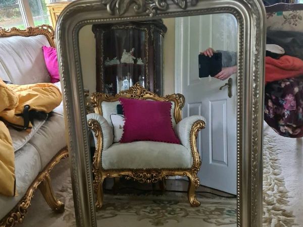 Very large silver mirror